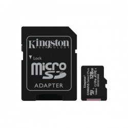 SD-MICRO KINGSTON  128GB incl. Adapter  CLASS 10 UHS-I 100MB/s + ADATTATORE Canvas Select - SDCS2/128GB
