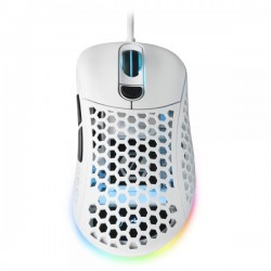 SHARKOON MOUSE GAMING LIGHT2-200, WHITE, 16000 DPI MAX, RGB, 6 TASTI, USB 1.8MT, BIANCO