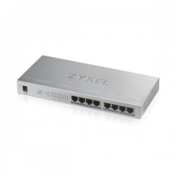 SWITCH ZYXEL GS1008HP - Switch Unmanaged, 8 porte Gigabit (8 porte PoE, erogazione fino a 60W), Chassis metallo, Desktop