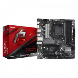 ASROCK MB AMD B550, B550M PHANTOM GAMING 4, AM4, 4 DDR4, Micro ATX