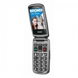 BRONDI CELLULARE AMICO SICURO PLUS NERO METAL + BRACCIALETTO SOS INCLUSO NELLA CONFEZIONE