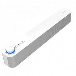 MINI SOUNDBAR ATLANTIS P003-C0820-W BT v5.3 20W Jack 3,5mm TWS include batteria 2400mAh Radio USB MicroSD Bianco