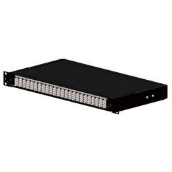 Optical Panel loaded with 12 SC SimplexSinglemode adapters - Black