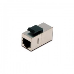 ADATTATORE DIGITUS KEYSTORE JACK SCHERMATO X COLLEGARE 2 CAVI RETE CAT.5E 2connett 8POLI RJ45 CON GANCI PER PANNELLI/PRESE MURO